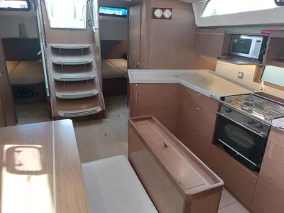 Galley of Kalmi, a Beneteau Oceanis 46.1 sailboat at Lavreotiki Municipal Unit, Greece