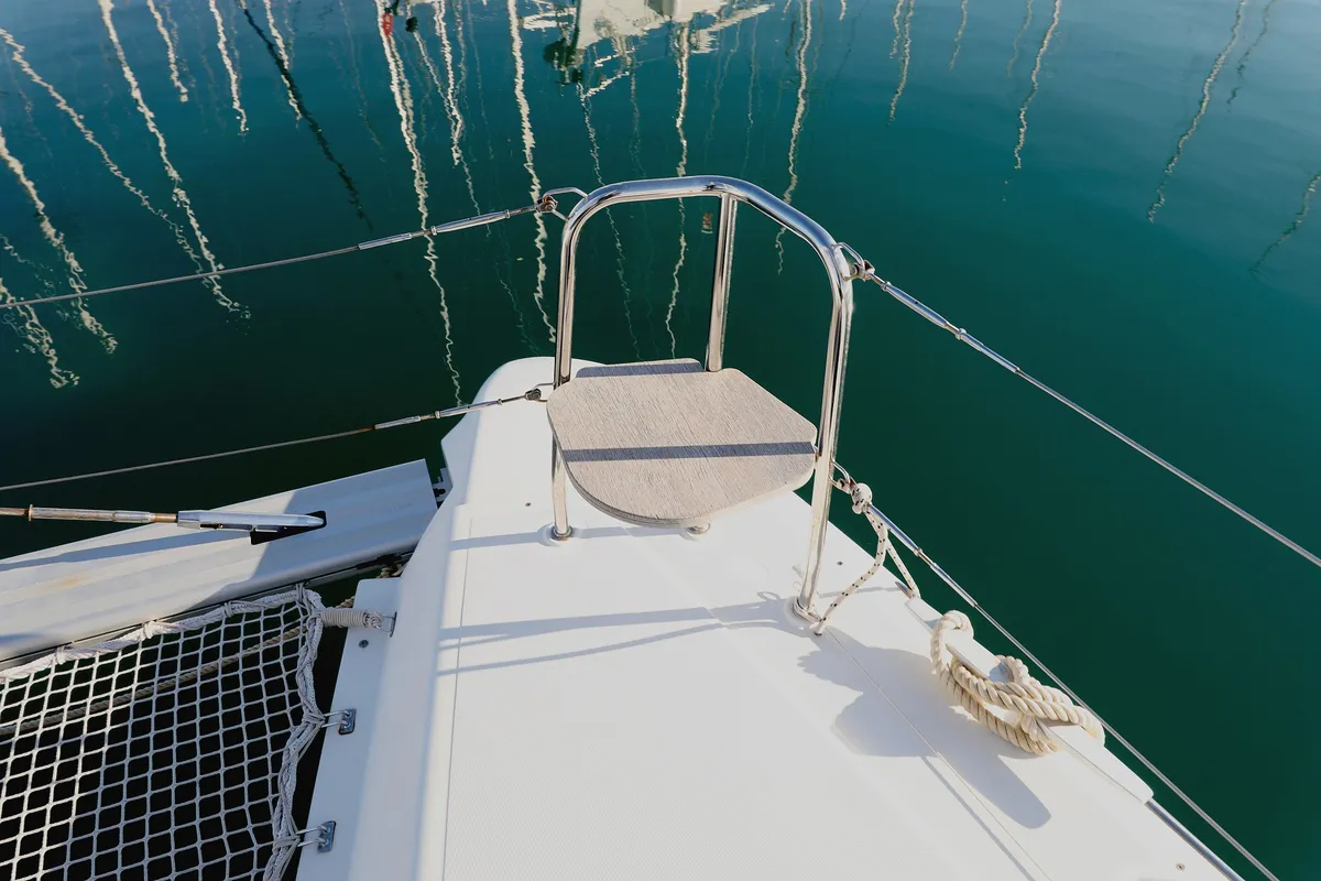 Deck of Fat Cat, a Lagoon 42 catamaran at Općina Sukošan, Croatia