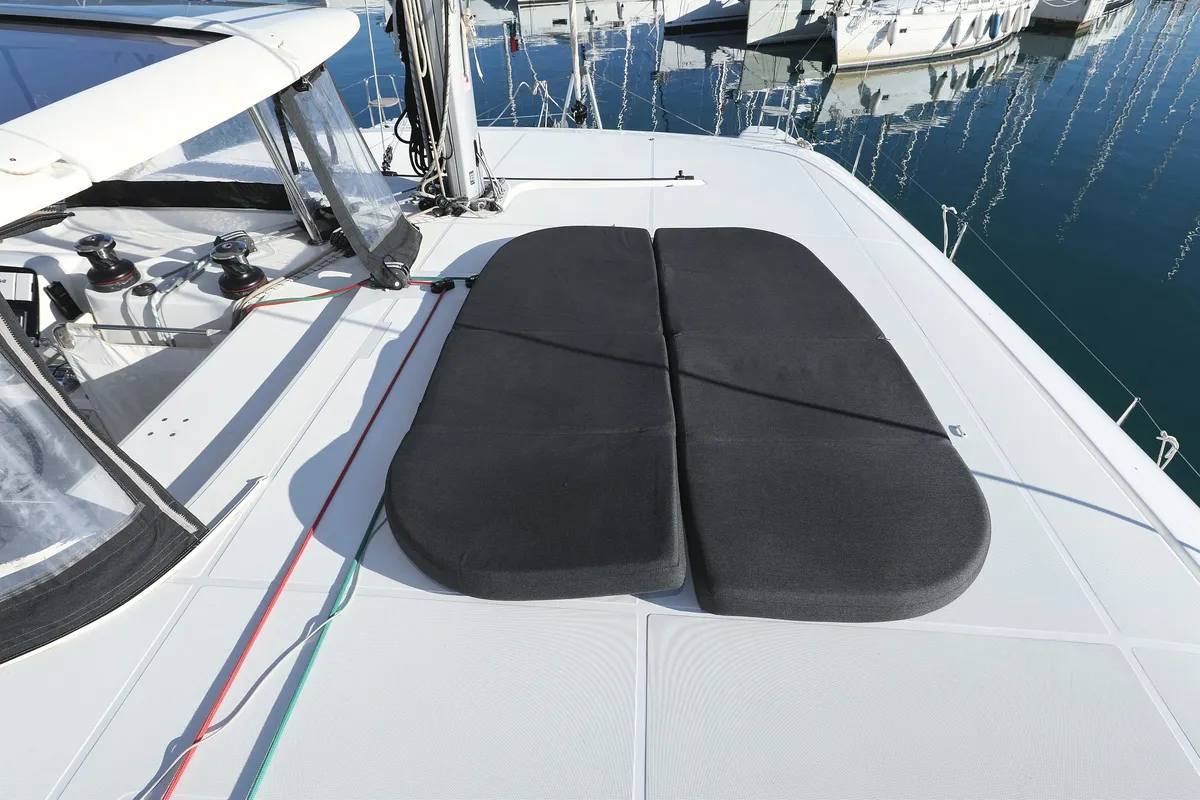 Deck of Fat Cat, a Lagoon 42 catamaran at Općina Sukošan, Croatia