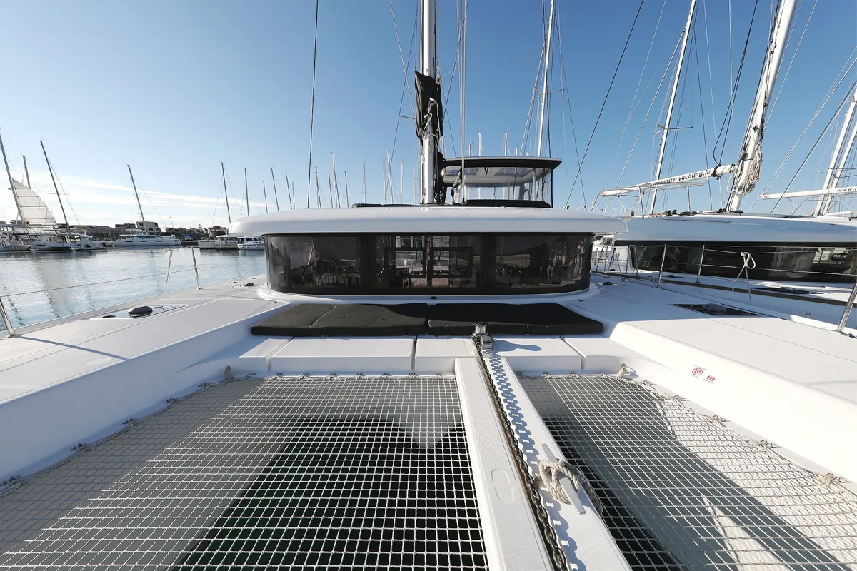 Deck of Fat Cat, a Lagoon 42 catamaran at Općina Sukošan, Croatia