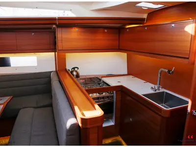 Galley of Cala di Volpe, a Dufour 520 Grand Large sailboat at Cagliari, Italy