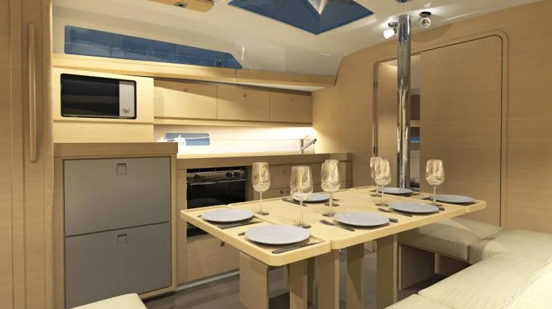 Galley of Eftychia 3, a Dufour 382 GL sailboat at Municipal Unit of Lefkada, Greece