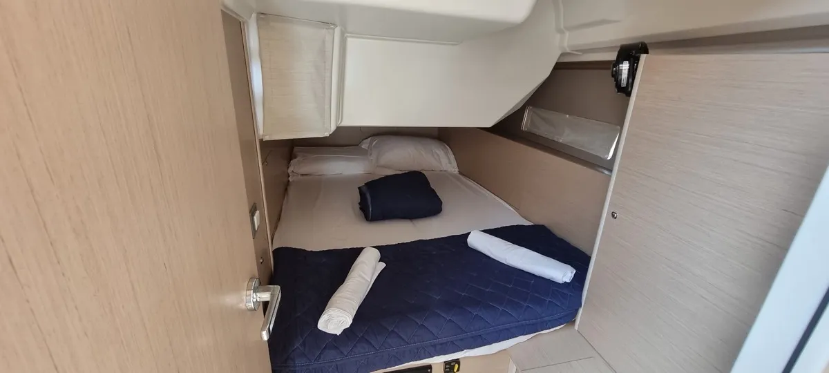 Cabin on Leo, a Beneteau Oceanis 40.1 sailboat at Olbia, Italy