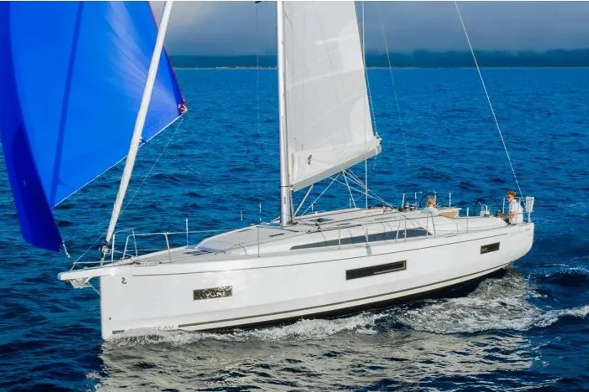 Exterior view of Leo, a Beneteau Oceanis 40.1 sailboat at Olbia, Italy