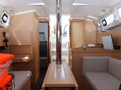 Salon of Aquarius, a Beneteau Oceanis 35.1 sailboat at Biograd na Moru, Croatia