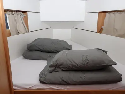 Cabin on Aquarius, a Beneteau Oceanis 35.1 sailboat at Biograd na Moru, Croatia