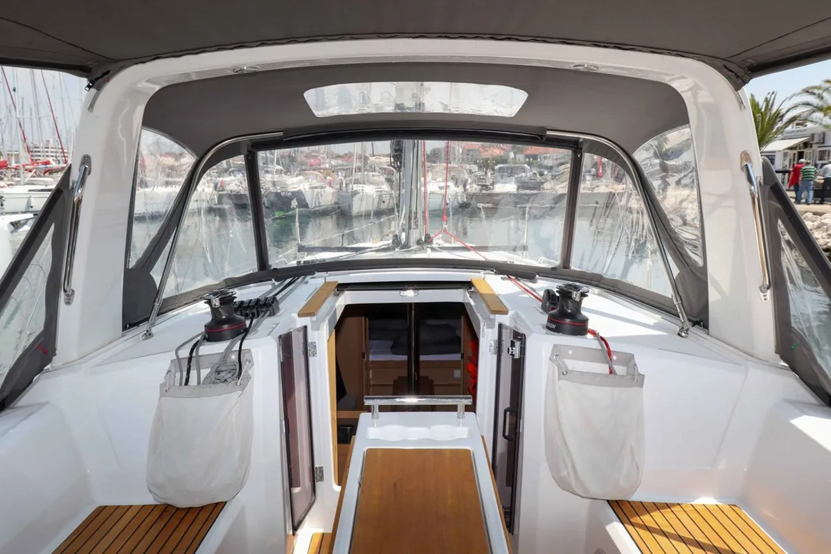 Aquarius, a Beneteau Oceanis 35.1 sailboat at Grad Biograd na Moru, Croatia