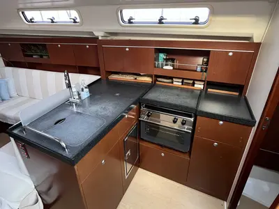 Galley of Alkyoni, a Hanse 385 sailboat at Thessaloniki, Greece