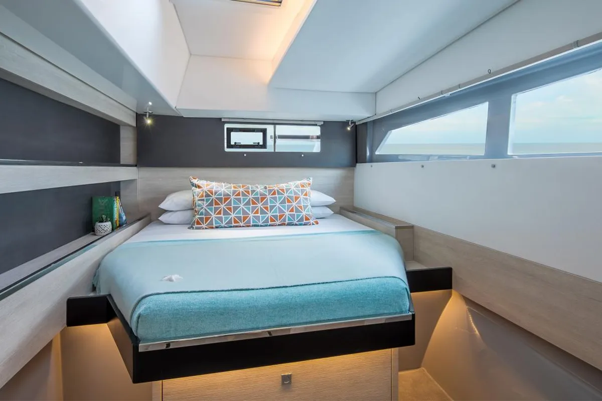 Cabin on Moorings 5000 Exclusive, a Leopard 50 catamaran at Road Town, British Virgin Islands