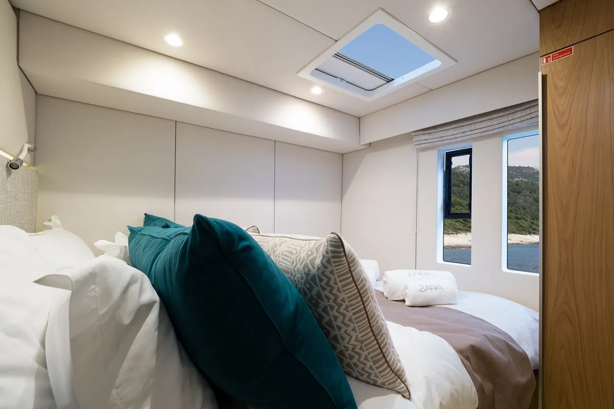Cabin on Zara, a Sunreef 50 catamaran at Kaštela, Croatia