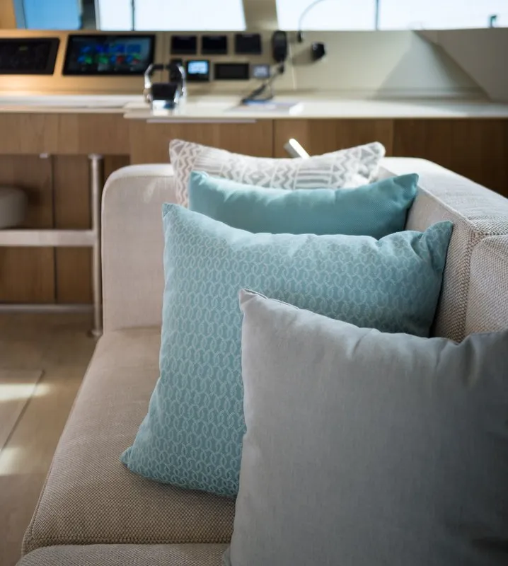 Salon of Zara, a Sunreef 50 catamaran at Kaštela, Croatia