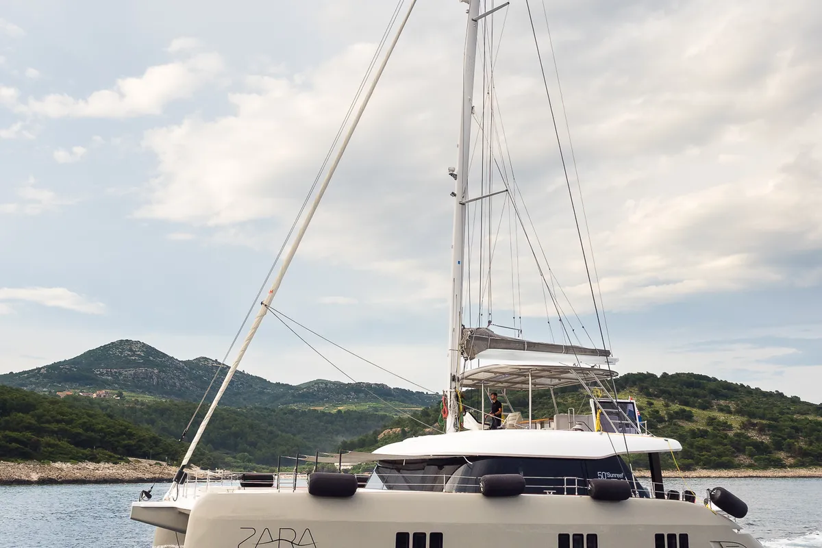 Cabin on Zara, a Sunreef 50 catamaran at Kaštela, Croatia