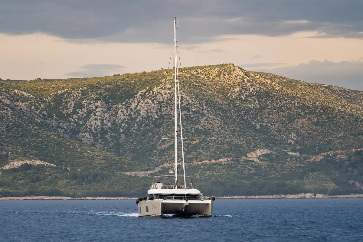 Zara, a Sunreef 50 catamaran at Kaštela, Croatia