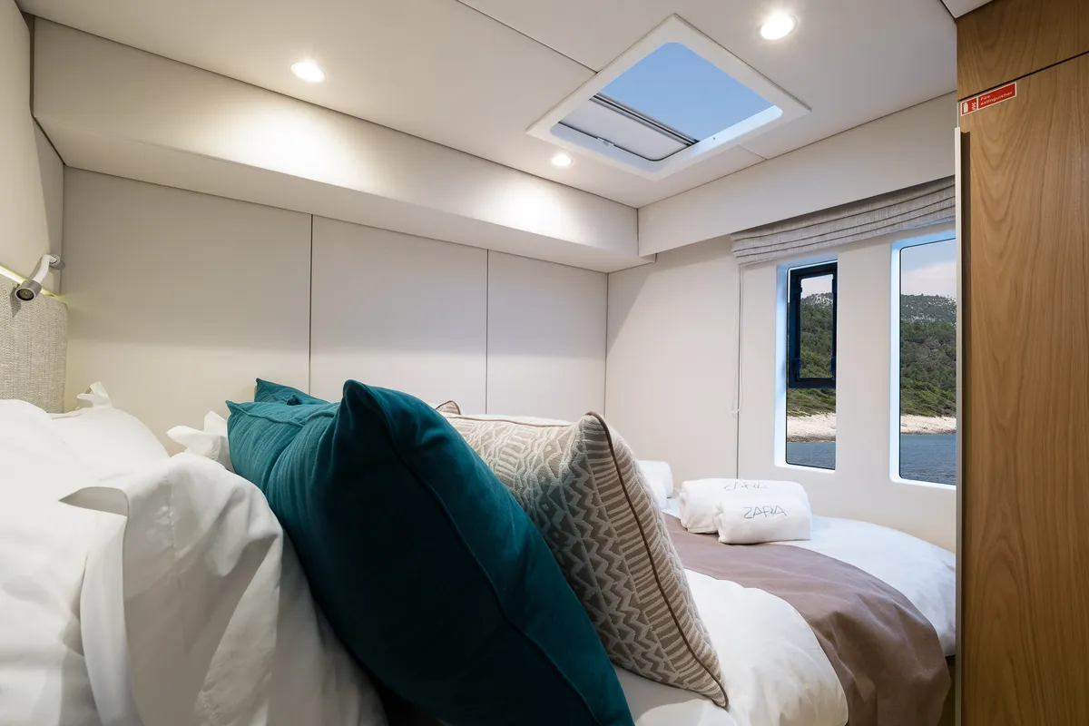 Cabin on Zara, a Sunreef 50 catamaran at Kaštela, Croatia
