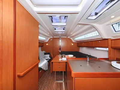Salon of Westa, a Bavaria Cruiser 37 sailboat at Grad Biograd na Moru, Croatia