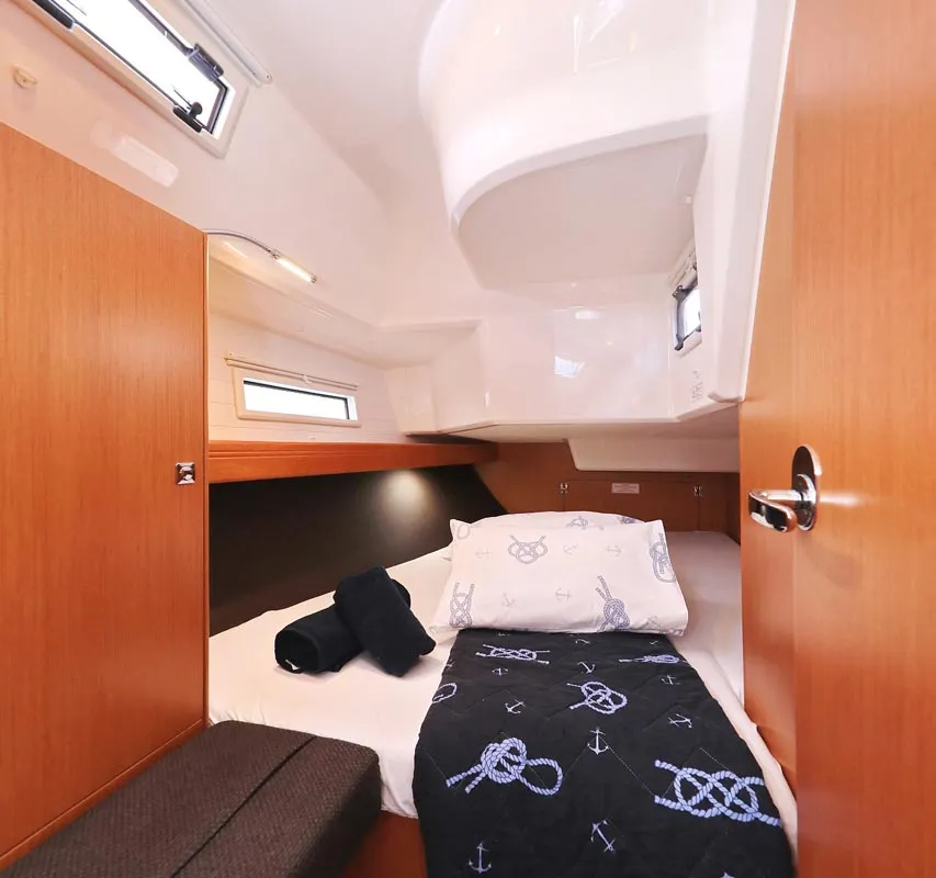 Cabin on Westa, a Bavaria Cruiser 37 sailboat at Grad Biograd na Moru, Croatia