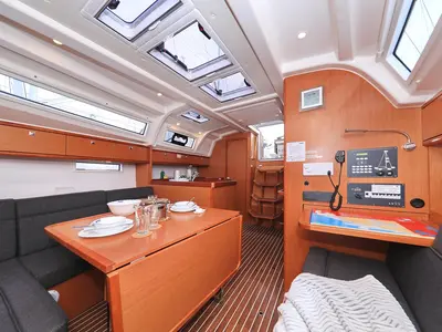 Galley of Westa, a Bavaria Cruiser 37 sailboat at Grad Biograd na Moru, Croatia
