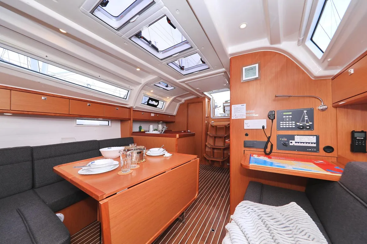 Galley of Westa, a Bavaria Cruiser 37 sailboat at Grad Biograd na Moru, Croatia