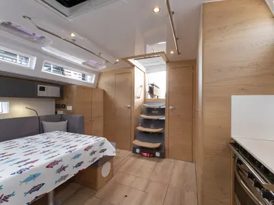 Salon of Elana, a Elan Impression 45 sailboat at Split, Croatia