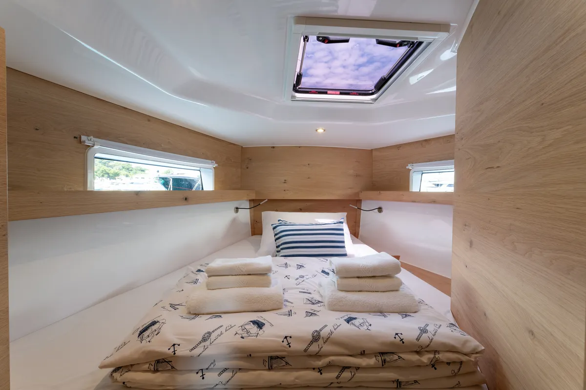 Cabin on Elana, a Elan Impression 45 sailboat at Split, Croatia