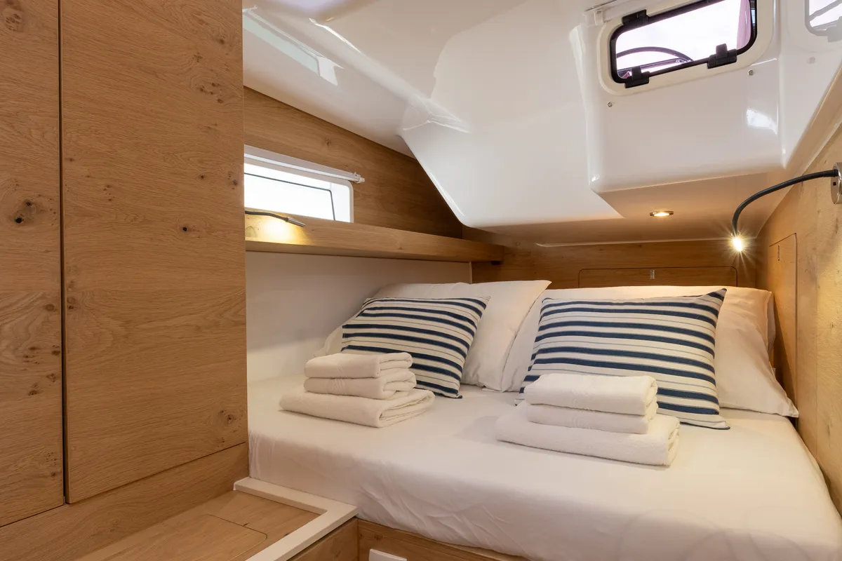 Cabin on Elana, a Elan Impression 45 sailboat at Split, Croatia