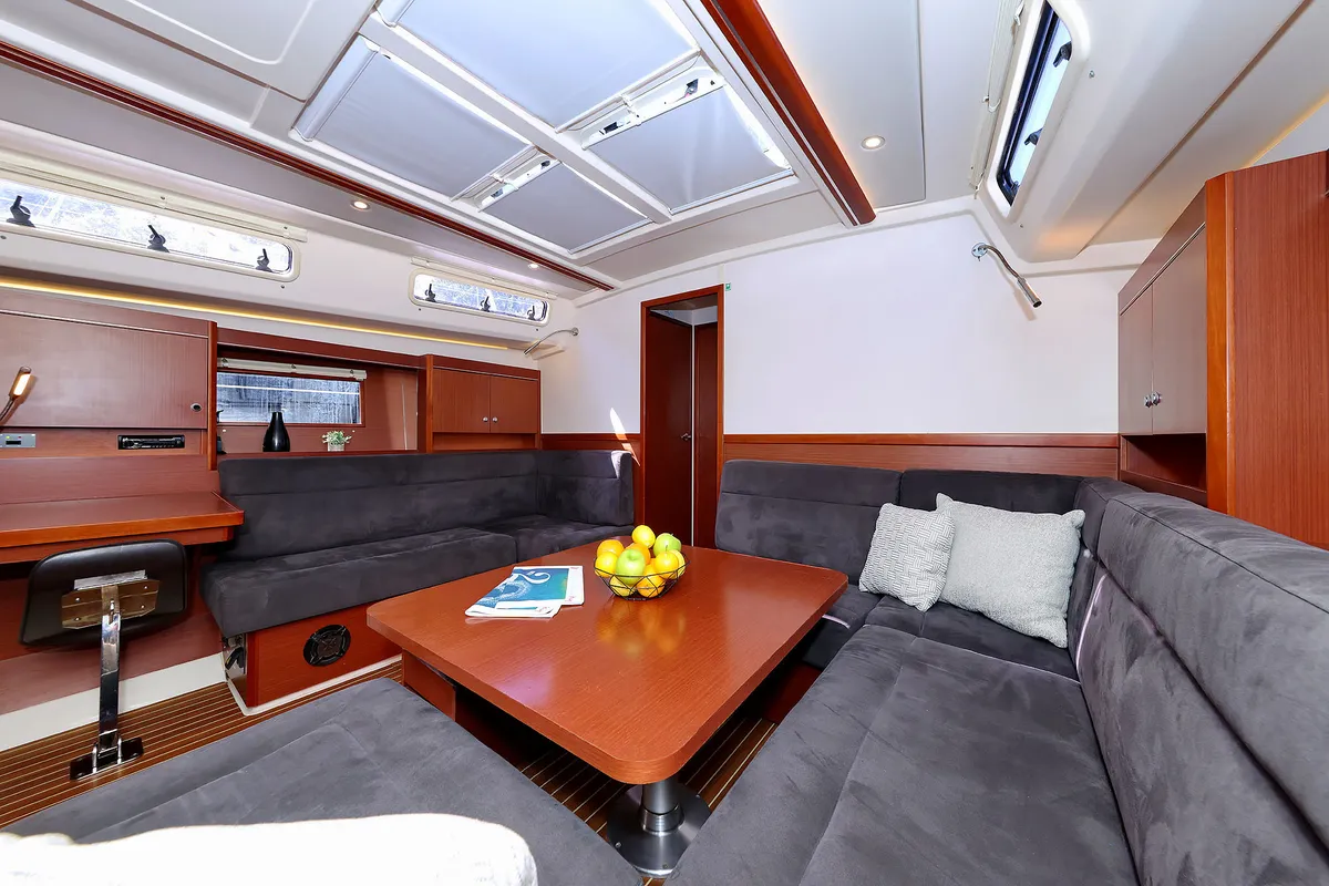 Salon of Audrey, a Hanse 455 sailboat at Dubrovnik, Croatia