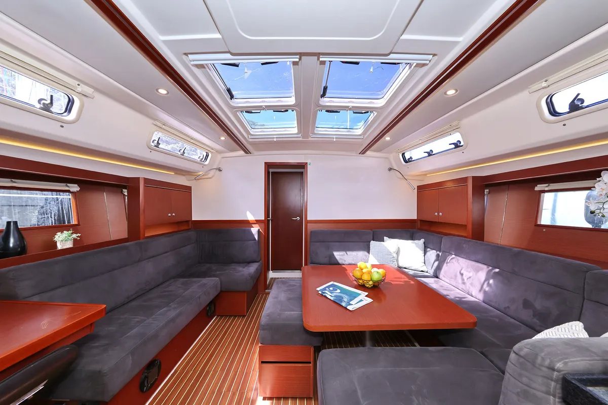 Salon of Audrey, a Hanse 455 sailboat at Dubrovnik, Croatia