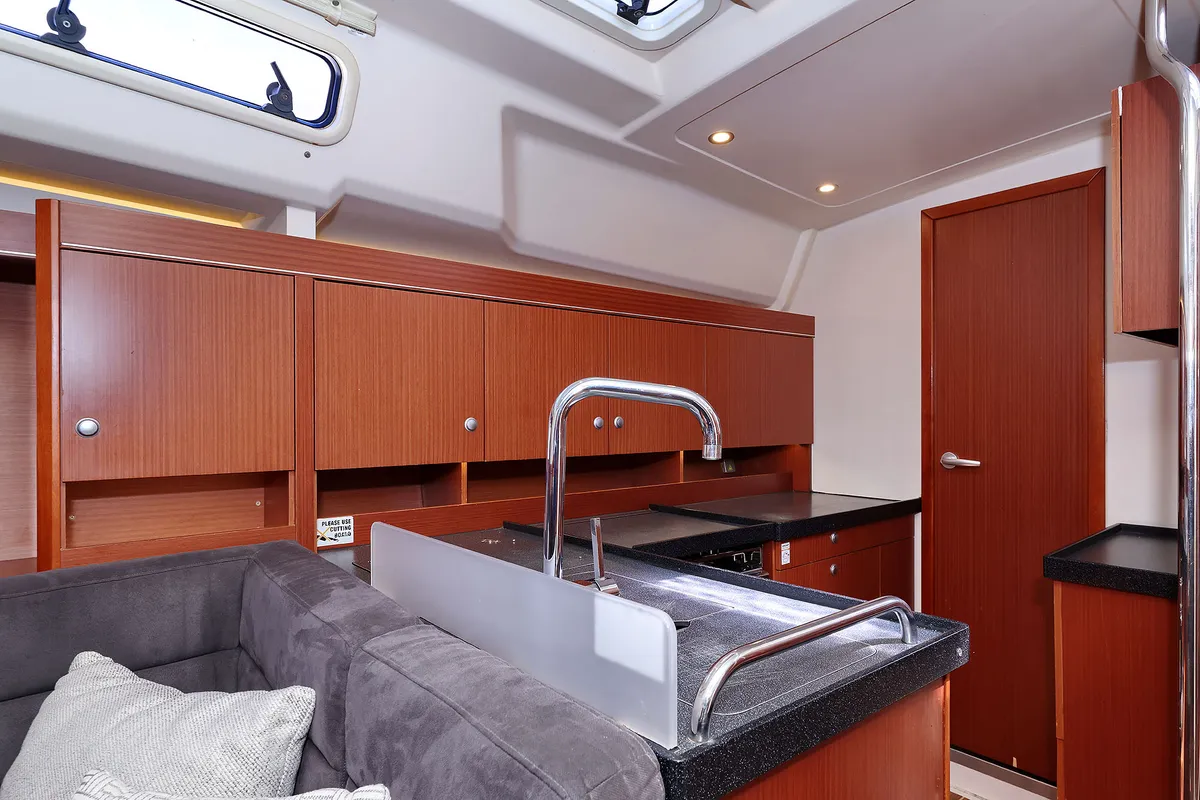 Galley of Audrey, a Hanse 455 sailboat at Dubrovnik, Croatia