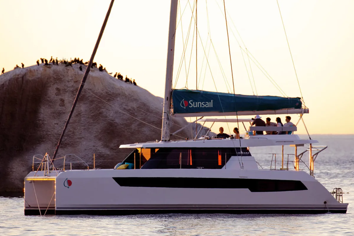 Exterior view of Sunsail 424/4/4 Premium, a Gulet Sunsail 424 catamaran at Road Town, British Virgin Islands