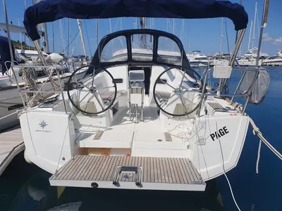 Cockpit of Page, a Jeanneau Sun Odyssey 349 sailboat at Općina Pakoštane, Croatia
