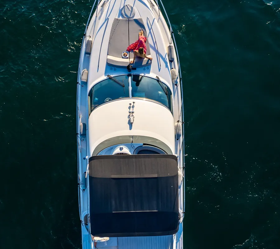 Exterior view of Carina, a Princess 45 motor yacht at Athens, Greece