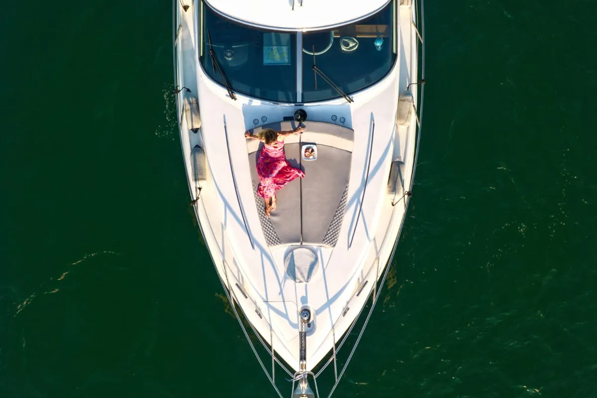 Exterior view of Carina, a Princess 45 motor yacht at Athens, Greece