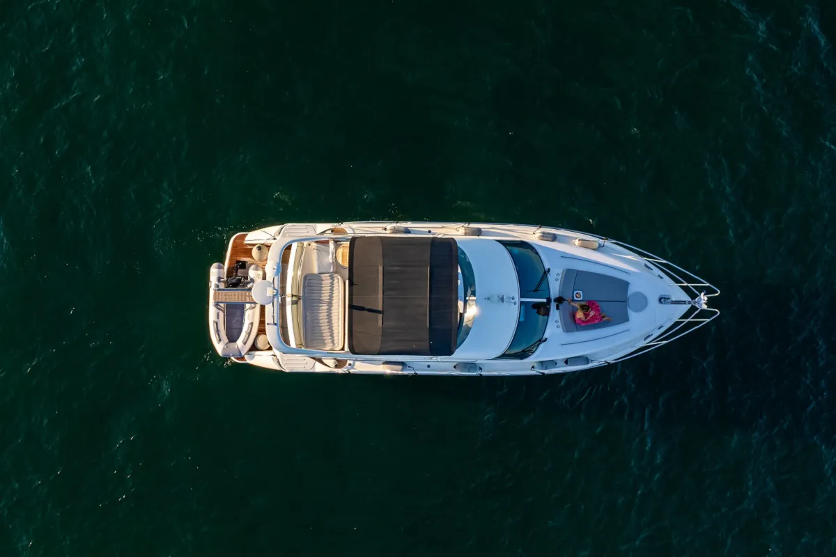 Exterior view of Carina, a Princess 45 motor yacht at Athens, Greece