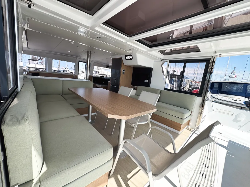 Galley of Zinfandel, a Bali 4.2 catamaran at Pirovac, Croatia