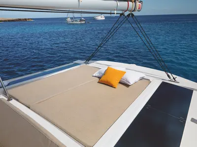 Deck of Zinfandel, a Bali 4.2 catamaran at Pirovac, Croatia