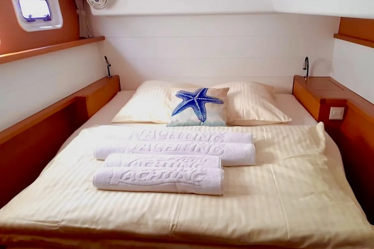 Cabin on BAGIRA, a Lagoon 450 catamaran at Grad Šibenik, Croatia