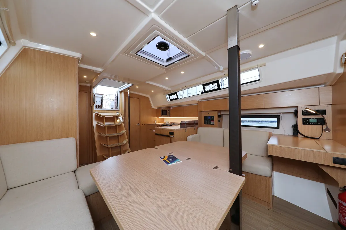 Salon of Maupiti, a Bavaria C42 sailboat at Biograd na Moru, Croatia