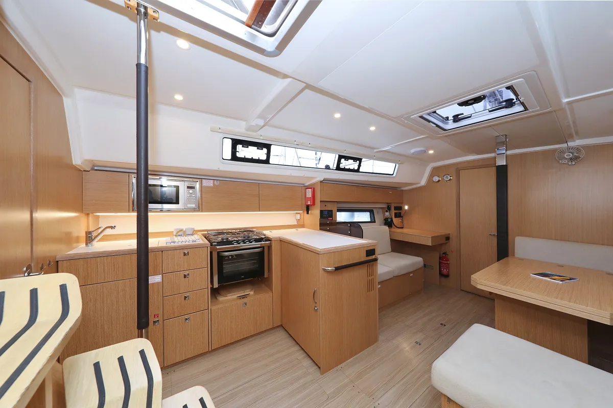Galley of Maupiti, a Bavaria C42 sailboat at Biograd na Moru, Croatia