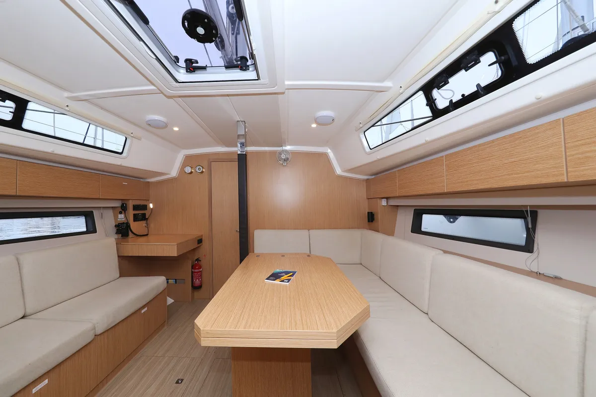 Salon of Maupiti, a Bavaria C42 sailboat at Biograd na Moru, Croatia
