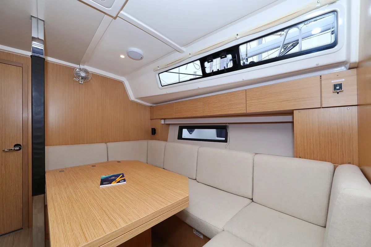 Salon of Maupiti, a Bavaria C42 sailboat at Biograd na Moru, Croatia