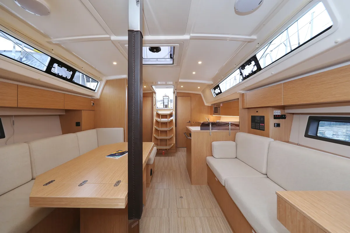 Salon of Maupiti, a Bavaria C42 sailboat at Biograd na Moru, Croatia