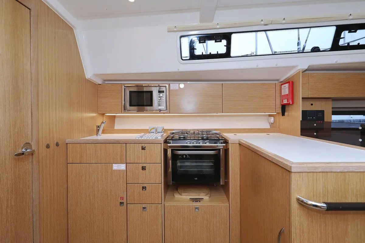 Galley of Maupiti, a Bavaria C42 sailboat at Biograd na Moru, Croatia