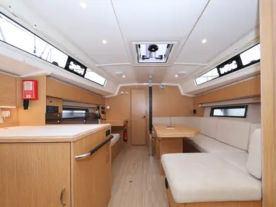 Salon of Maupiti, a Bavaria C42 sailboat at Biograd na Moru, Croatia