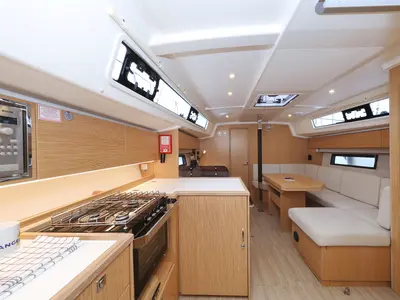 Galley of Maupiti, a Bavaria C42 sailboat at Biograd na Moru, Croatia