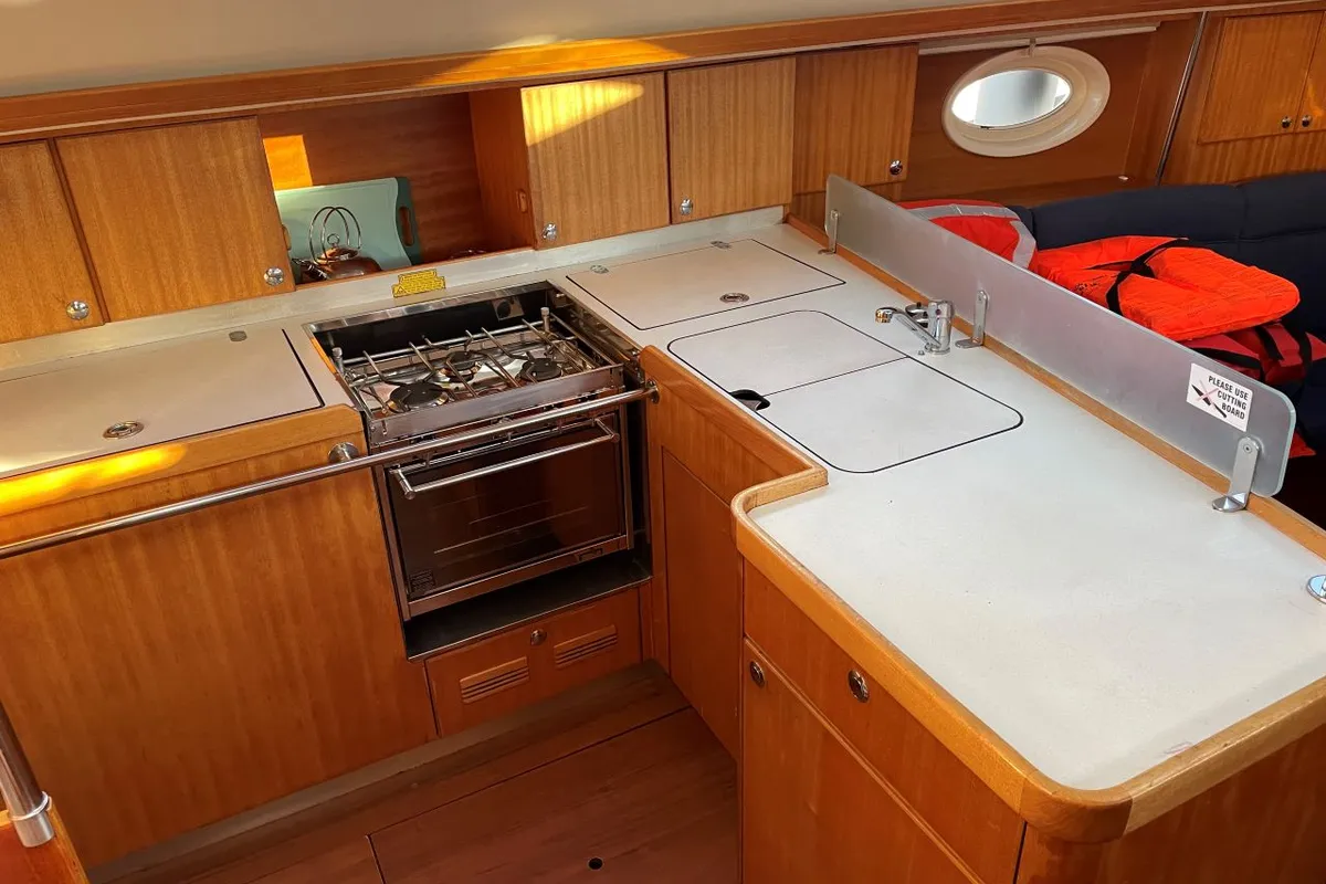 Galley of Aquaholic, a Elan 434 Impression sailboat at Grad Pula, Croatia