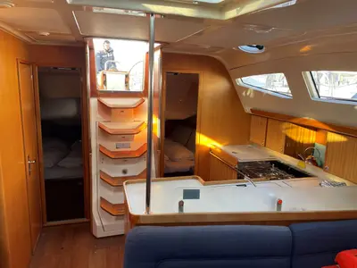 Salon of Aquaholic, a Elan 434 Impression sailboat at Grad Pula, Croatia