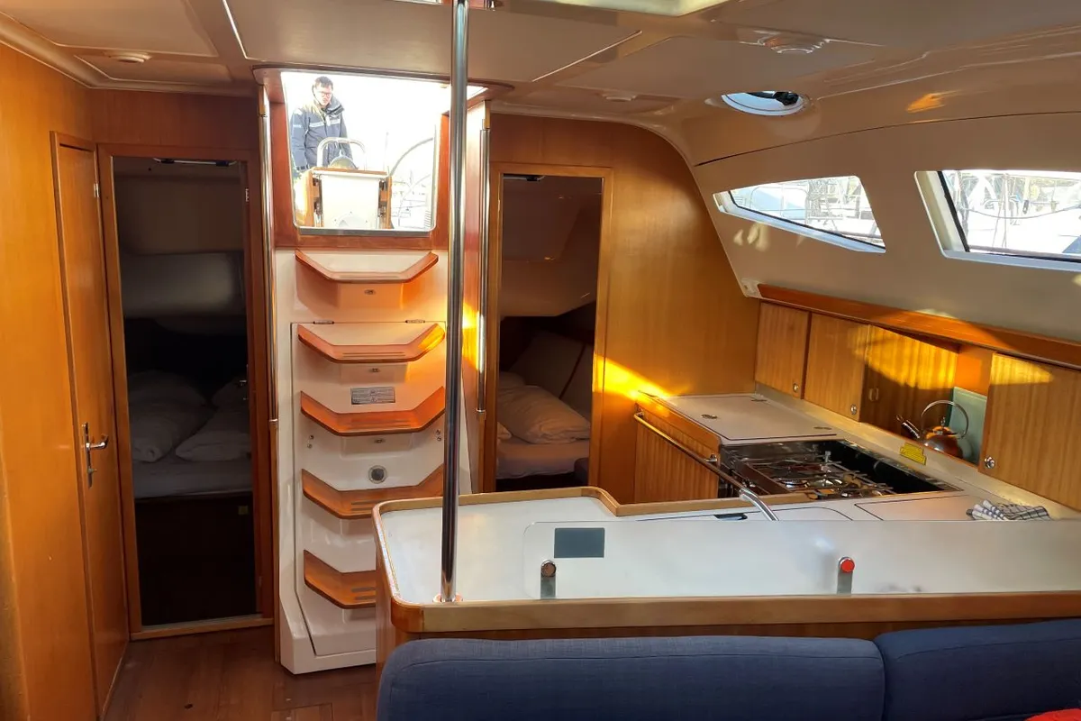 Salon of Aquaholic, a Elan 434 Impression sailboat at Grad Pula, Croatia