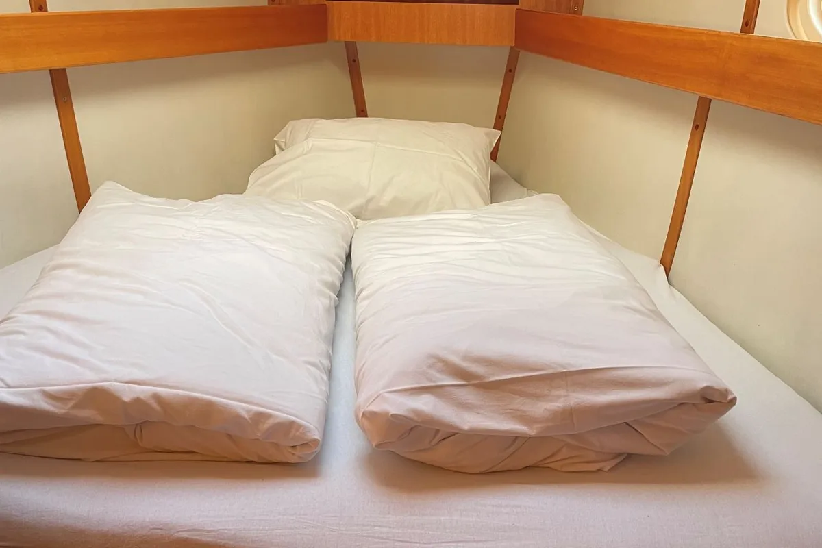 Cabin on Aquaholic, a Elan 434 Impression sailboat at Grad Pula, Croatia