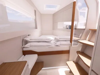 Cabin on Renegade, a Aquila 50 Sail catamaran at Parham Town, British Virgin Islands