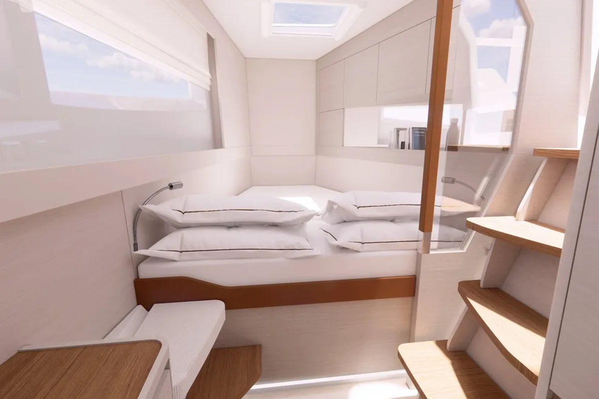 Cabin on Renegade, a Aquila 50 Sail catamaran at Parham Town, British Virgin Islands